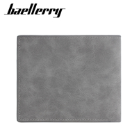 Dompet Pria BAELLERRY 2025 High-End, Minimalis Horizontal, Slot Kartu Banyak, Model Baru, PU Pendek Matte, Penjepit Uang untuk Pria