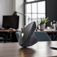 Penjualan laris baru 2.4G nirkabel 3D ergonomis Mouse optik desain vertikal ukuran kompak Mode ganda (BT 2.4G) 3 DPI dapat diatur