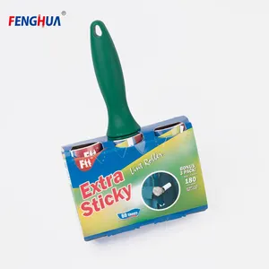 Manual Custom 10cm 30 Sheets Adhesive Clothes Cleaning Pet Hair Remover Tear Paper Sticky Lint Roller Set