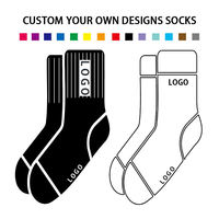 Chaussettes de sport athlétiques respirantes en tissu éponge avec logo personnalisé, faible MOQ, pour hommes, jeunes et enfants, course à pied, cyclisme, basketball
