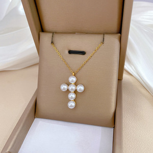 สร้อยคอชุบทอง18K แฟชั่นสไตล์เกาหลีแบบเรียบง่ายทำจากสเตนเลสมีพู่ห้อยรูปกระต่ายสร้อยคอรูปแมวสำหรับผู้หญิง - Product Image 5