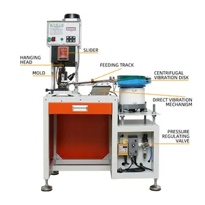 Máquina de friso para terminal de cabo elétrico ZJ-V01Automatic totalmente automática