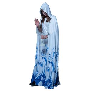 Disfraz de Vampiro para Halloween, Maquillaje para Adultos, Capa de Muerte, Disfraz de Esqueleto Negro y Blanco, Vestido de Bruja para Cosplay - Product Image 3