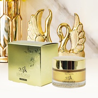 Masque facial hydratant blanchissant en or 24 carats populaire pour le rajeunissement de la peau sous forme de crème avec des ingrédients minéraux utilisés pour le visage