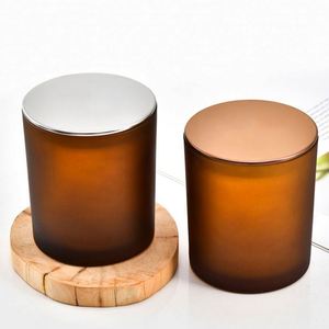 Bocaux en verre givré vert de 7 oz, 10 oz et 14 oz avec couvercle pour la décoration de la maison - Product Image 2