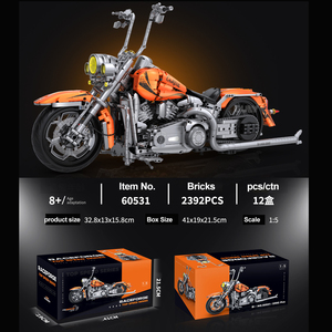 2392 pièces 1/5 échelle <span class=keywords><strong>moto</strong></span> jouet éducatif Kit de construction <span class=keywords><strong>moto</strong></span> bloc de construction ensemble modèle Collection cadeau pour enfants adultes - Product Image 3