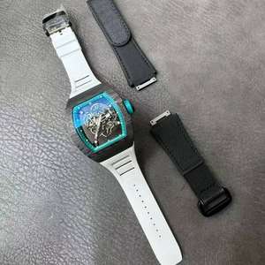 2025 Best-Selling High-End Luxury <b>Men's</b> Mechanical <b>Watch</b>, Barrel-Shaped Carbon Fiber <b>Skeleton</b> Mechanical <b>Watch</b> - Product Image 2