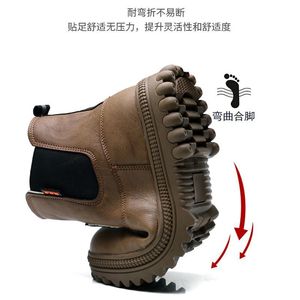 รองเท้าบูทหิมะผู้ชาย ขนหนานุ่ม อุ่น กันลื่น สำหรับฤดูหนาว หนังเย็บต่อกัน ส้นเตี้ย พื้นยาง กันความหนาวเย็น หุ้มข้อสูง แบบมาร์ติน - Product Image 3