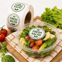 Etiquetas Ecológicas para Envases de Alimentos, Etiquetas Personalizadas para Contenedores, Etiquetas Adhesivas Impermeables para Envases de Alimentos