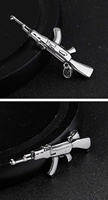 Fabricant de bijoux Pendentif Hiphop pour homme Pendentif arme en acier inoxydable Pendentif pistolet AK de luxe pour homme