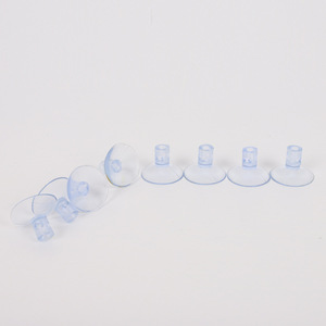 Support de drapeau de bureau transparent avec ventouse ronde en plastique pour petits drapeaux publicitaires - Product Image 2