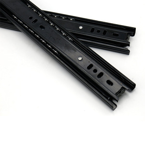 Left Hand Silent <b>Drawer</b> Slide 45Cm Wide Cold Rolled Steel Ball Bearing Guide For Cabinet Furniture <b>Drawers</b> - Product Image 2