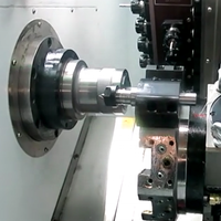 Fabricant certifié CE double tourelle 3 axes matériau d'arbre de disque par mandrin de 4 pouces TC-46 mini tour de fraisage CNC Machine