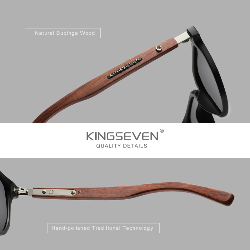 KINGSEVEN Houten Zonnebril Gepolariseerd Voor Mannen KINGSEVEN Houten Zonnebril Gepolariseerd Voor Mannen