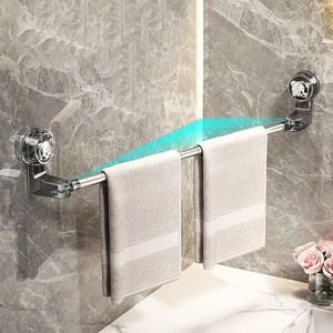 Nouvelle tendance salle de bain mural porte-serviettes en <span class=keywords><strong>plastique</strong></span> amovible télescopique porte-serviettes ménage serviette étagère de rangement avec ventouse - Product Image 2