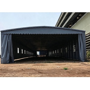 Portable sliding sunshade awning, folding sliding sunshade, retractable <b>canopy</b>, manufacturing factory shelter <b>tent</b> - Product Image 2