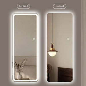 Espejo de Pared Delgado con Marco Dorado e Iluminación LED de Cuerpo Entero para Dormitorio, Vestidor, Armario, Decoración del Hogar, Venta al por Mayor - Product Image 1