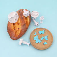 Lot de 3 moules à gâteau rectangulaires grand format, motif papillon en relief, design créatif, protection de l'environnement, outils de pâtisserie jetables