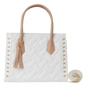Bolso Tote Acolchado para Mujer Fana Catalina, Blanco M3866, Asa Individual con Correa de Cadena, Elegante y Casual para Uso Diario - Product Image 1