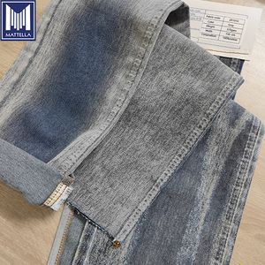 Sergé lourd 11OZ Stretch 98% coton 2% Spandex floqué Denim tissu pour femmes hommes automne hiver jean pantalon vestes - Product Image 3