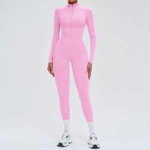 Mono Deportivo para Mujer, Ropa Deportiva de Gimnasio, Manga Larga con Cierre, Traje de Yoga Personalizado para Entrenamiento - Product Image 1