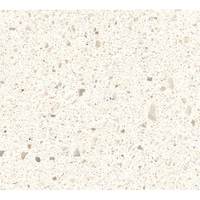 DCT OQ1032 Dalle de pierre artificielle en quartz beige avec texture d'agrégat de verre ambré, design moderne, couleur uniforme, pour plateau de table et dessus de meuble-lavabo