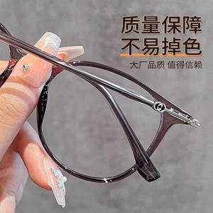 Lunettes Danyang à monture ovale TR90 couleur thé, protection contre la lumière bleue, pour femmes, 8010, prévention de la myopie, montures de lunettes - Product Image 4
