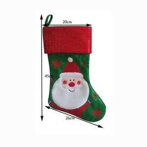 Hot Bán Nhà Máy Thêu Polyester Vớ Giáng Sinh Mô Hình Tùy Chỉnh Santa Claus Elk Thiết Kế Cho Gia Đình Lò Sưởi - Product Image 2