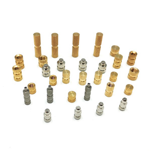 Injection Nuts Metric <b>Thread</b> <b>Inserts</b> Fully Threaded Right Hand Surface Electroplated Bronze Pre Embedded Knurled Copper Nuts - Product Image 1