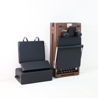 Mesin Reformer Pilates Lipat Kayu Walnut Custom OEM ODM untuk Studio Pilates Komersial