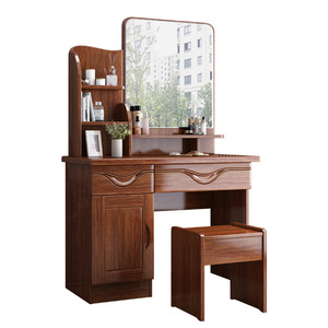 Okusu Furniture Solid Wood <b>Dressing</b> <b>Table</b> 1000mm Modern Chinese Style With Mirror And <b>Storage</b> <b>For</b> Bedroom - Product Image 5