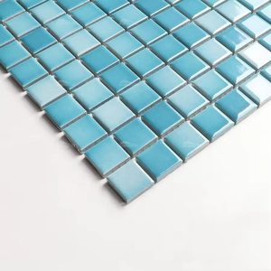 Azulejos <span class=keywords><strong>de</strong></span> mosaico azul cielo <span class=keywords><strong>de</strong></span> estilo clásico, <span class=keywords><strong>parquet</strong></span>, porcelana <span class=keywords><strong>de</strong></span> cerámica, azulejo cuadrado esmaltado para baño, piscina - Product Image 3