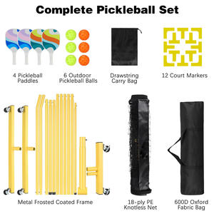 Kit de red de pickleball National Taxes 39.5x19.5cm para cancha exterior con palas, pelotas y bolsa de transporte - Product Image 5
