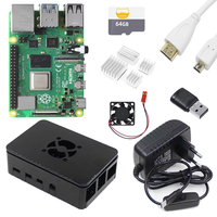 Kit de démarrage Raspberry Pi 4B d'origine, Broadcom BCM2711, LPDDR4-2400SDRAM, processeur quadricœur 64 bits, 2 Go, 4 Go ou 8 Go