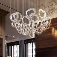 Personnalisation de l'éclairage hôtelier : Lustres LED en verre pour salles de banquet, halls d'accueil, villas, chambres d'exposition - Solutions d'éclairage de luxe 3000K