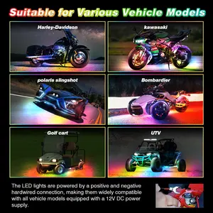 22Pods Motorcycle Strobe Light Fog Light Bar LED Indicator Head Light 12v Strips Dreamcolor Magic