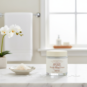 ครีมบำรุงผิวหน้าเกาหลี RONAS Snail Repair Bling Cream ไนอะซินาไมด์ ช่วยลดเลือนริ้วรอย ต่อต้านริ้วรอย กระชับผิว บำรุงผิว ขนาด 100 มล. - Product Image 3