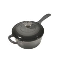 Ensemble de casseroles en fonte émaillée antiadhésive de couleur rouge