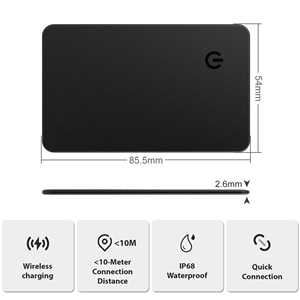 Localizzatore Smart Tag Ricaricabile Ultra Sottile Impermeabile per Plastica, Doppio Sistema Google IOS Android, Trova il Mio Oggetto, per Portafoglio - Product Image 6