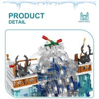Mould King – château de rêve créatif, Puzzle éducatif créatif pour filles, briques de bricolage, bloc de construction n ° de chutes de cristal pour enfants, cadeau, 11009
