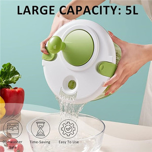 Escurridor de Ensaladas Manual Grande, Venta Directa de Fábrica, para una Preparación Eficiente de Ensaladas - Product Image 6