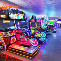 Machine de jeu d'arcade de course de moto de luxe pour 2 joueurs, simulateur de moto, équipement de divertissement à monnayeur pour centre commercial