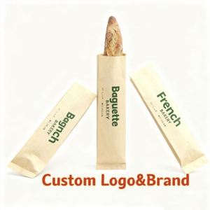Bolsas de Papel Kraft Marrón a Granel, Personalizadas, de Grado Alimenticio, Resistentes a la Grasa, para Pan Francés, Baguettes y Pasteles - Product Image 4