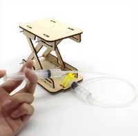 Table de levage hydraulique monocouche pour l'enseignement scientifique des élèves du primaire : Kit de puzzle scientifique DIY pour l'apprentissage