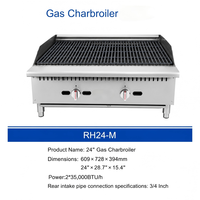 Grill à gaz certifié CE & ETL, plusieurs tailles, équipement de grillade à gaz haute puissance pour la restauration rapide, les cuisines occidentales et les services de traiteur