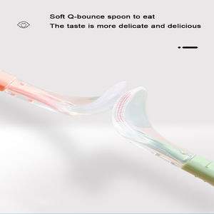 Cucchiaio per Neonati 2 in 1 a Doppia Punta Morbida, Sicuro per l'Addestramento, in Silicone, per Alimenti per Bambini, Raschietto per Frutta e Purè - Product Image 3