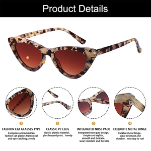 Gafas de Sol Estilo Ojo de Gato Retro con Protección UV400, Venta Caliente 2022, Lentes de Plástico para Mujer - Product Image 6