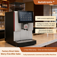 Cafetera Automática Profesional con Pantalla Táctil Inteligente y Función de Verter para Uso Comercial en Hoteles y Cafeterías