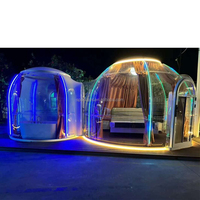 Dômes de banquet en plein air PC clair Bubble PC House avec rideau