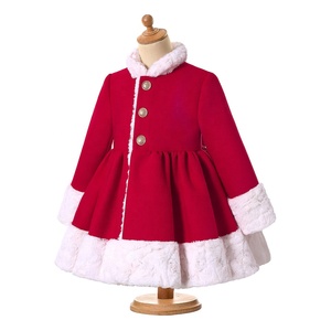 Pettigirl listo para nave Navidad rojo elegante de manga larga cálida niños niña abrigos de invierno 2020 - Product Image 2
